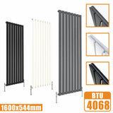 Designer Radiators,Vertical,Tall,Flat Panel,Single 1600x544mm Modern Splash