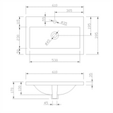 Floor Standing Vanity Units with Basin and Drawers,600mm,White