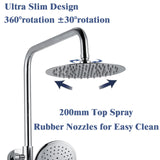 Modern Splash ROUND SILVER SHOWER SET