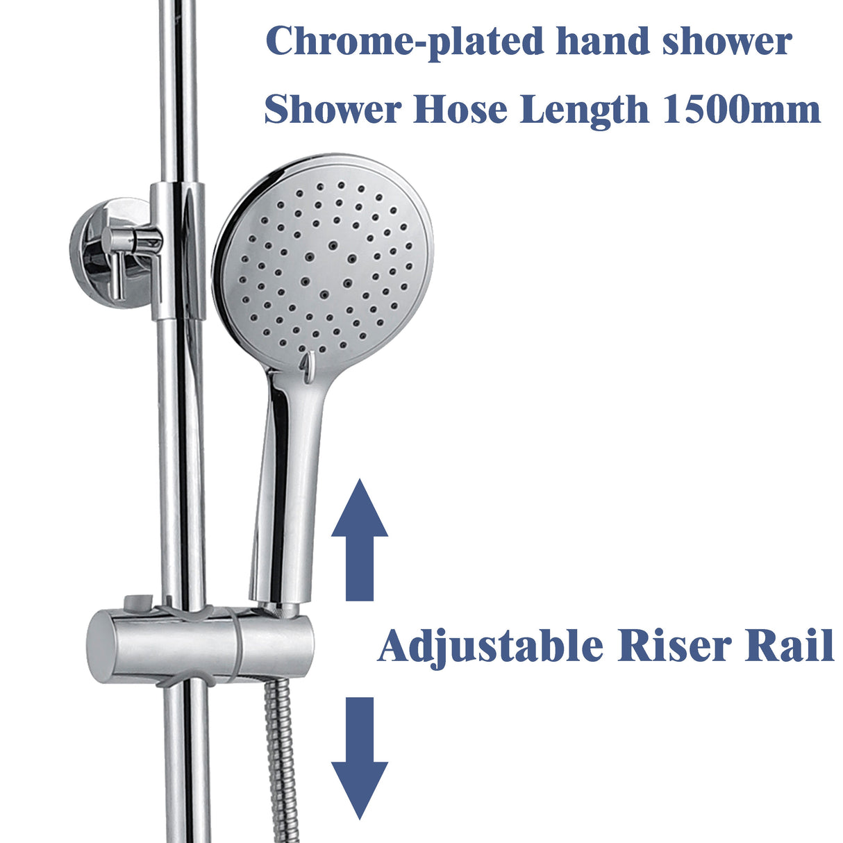 Modern Splash ROUND SILVER SHOWER SET