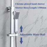 Modern Splash SQUARE SILVER SHOWER SET