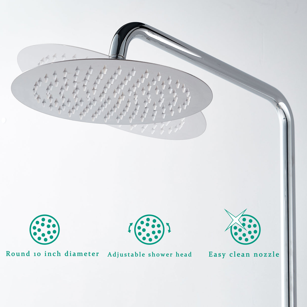 Modern Splash ROUND SILVER SHOWER SET