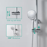 Modern Splash ROUND SILVER SHOWER SET