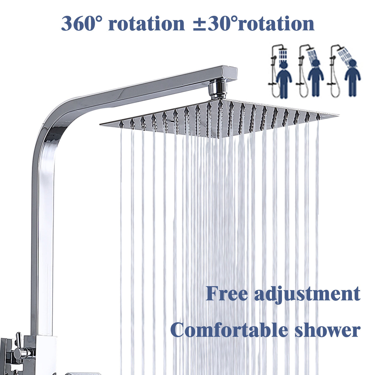 Modern Splash Square thermostatic shower mixer