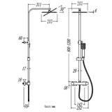 Modern Splash Square thermostatic shower mixer