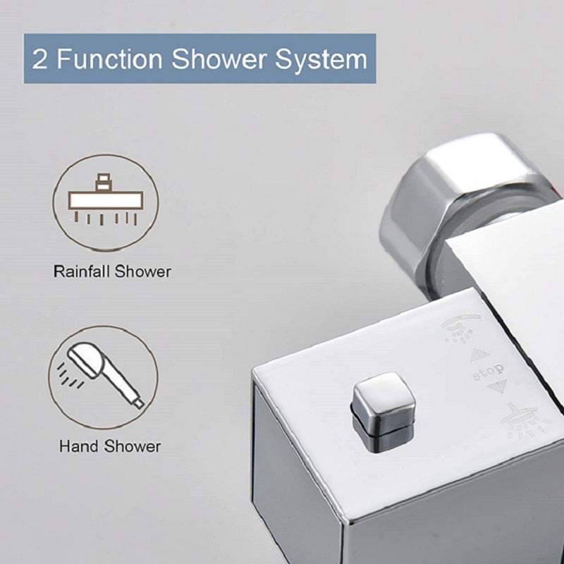 Modern Splash  square chrome shower set