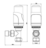 Thermostatic Angled Valves Line Draw