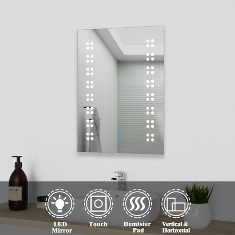 Bathroom Mirror with LED Llights-450x600mm/500x700mm